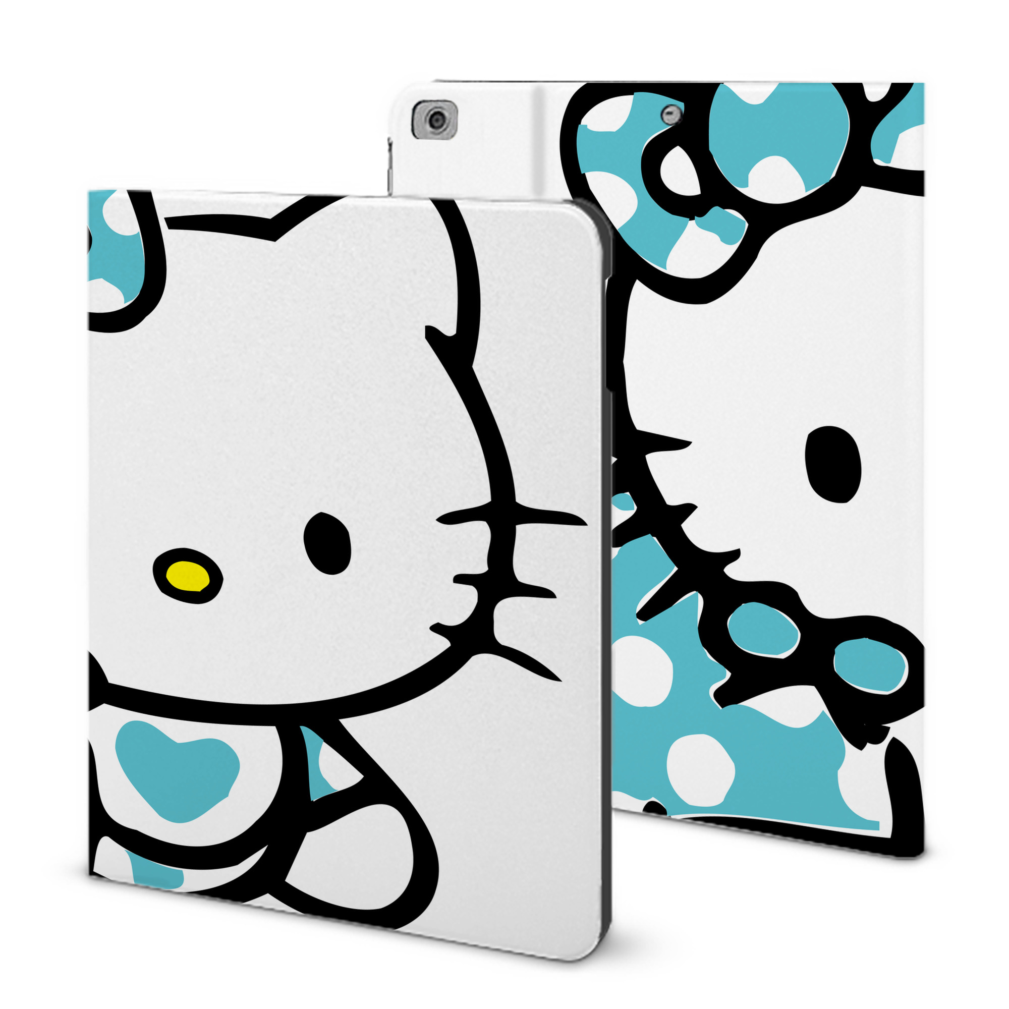 （画像用） Hello Kitty ハローキティ IPad ケース ブック型 PUレザー TPU 耐衝撃 軽量 薄型 ペン収納なし 全面保護 IPad 各モデル対応